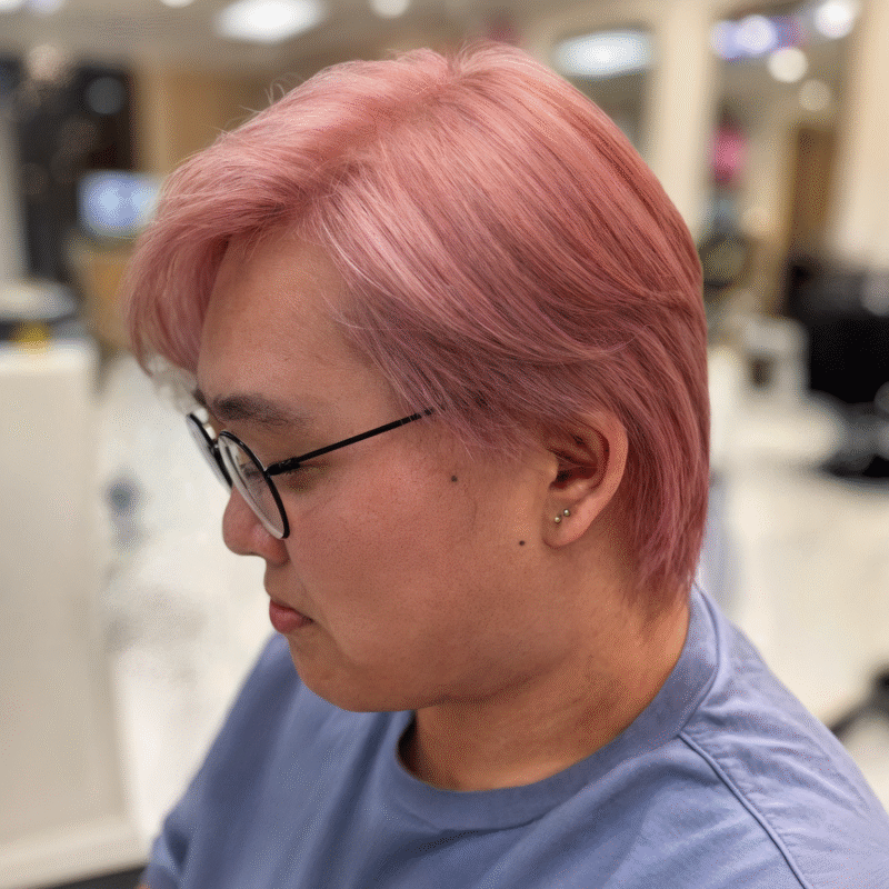 Vibrant pink hair color in Texas salon - Arianna Hair Boutique